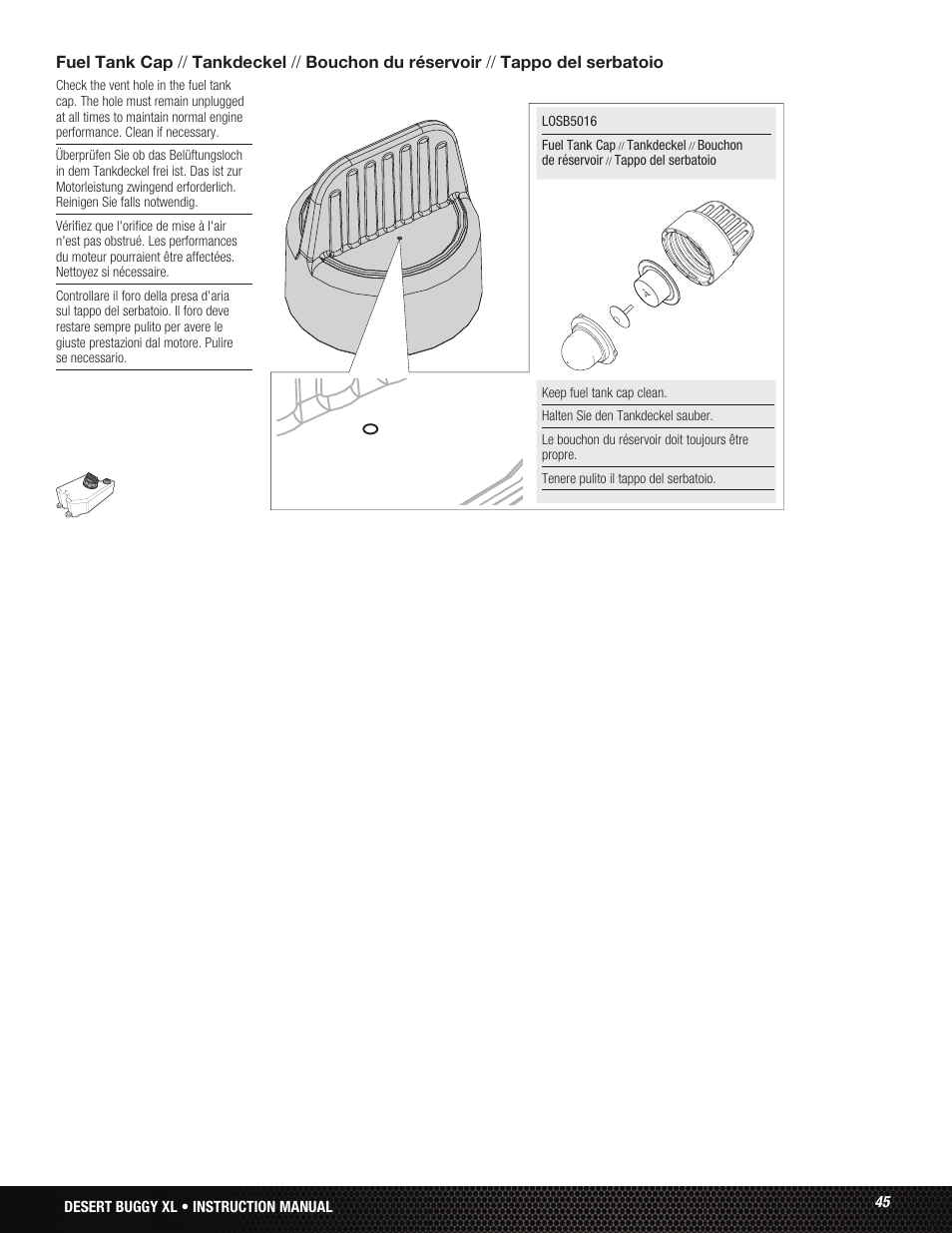 Losi LOS05001 User Manual | Page 45 / 86