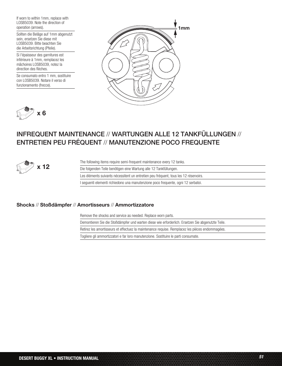 X 6 x 12 | Losi LOS05001 User Manual | Page 51 / 86