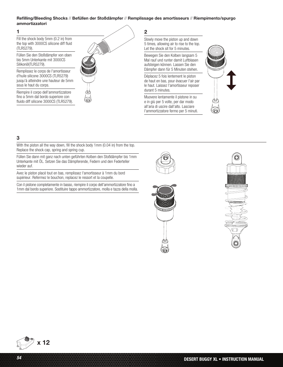 X 12 | Losi LOS05001 User Manual | Page 54 / 86