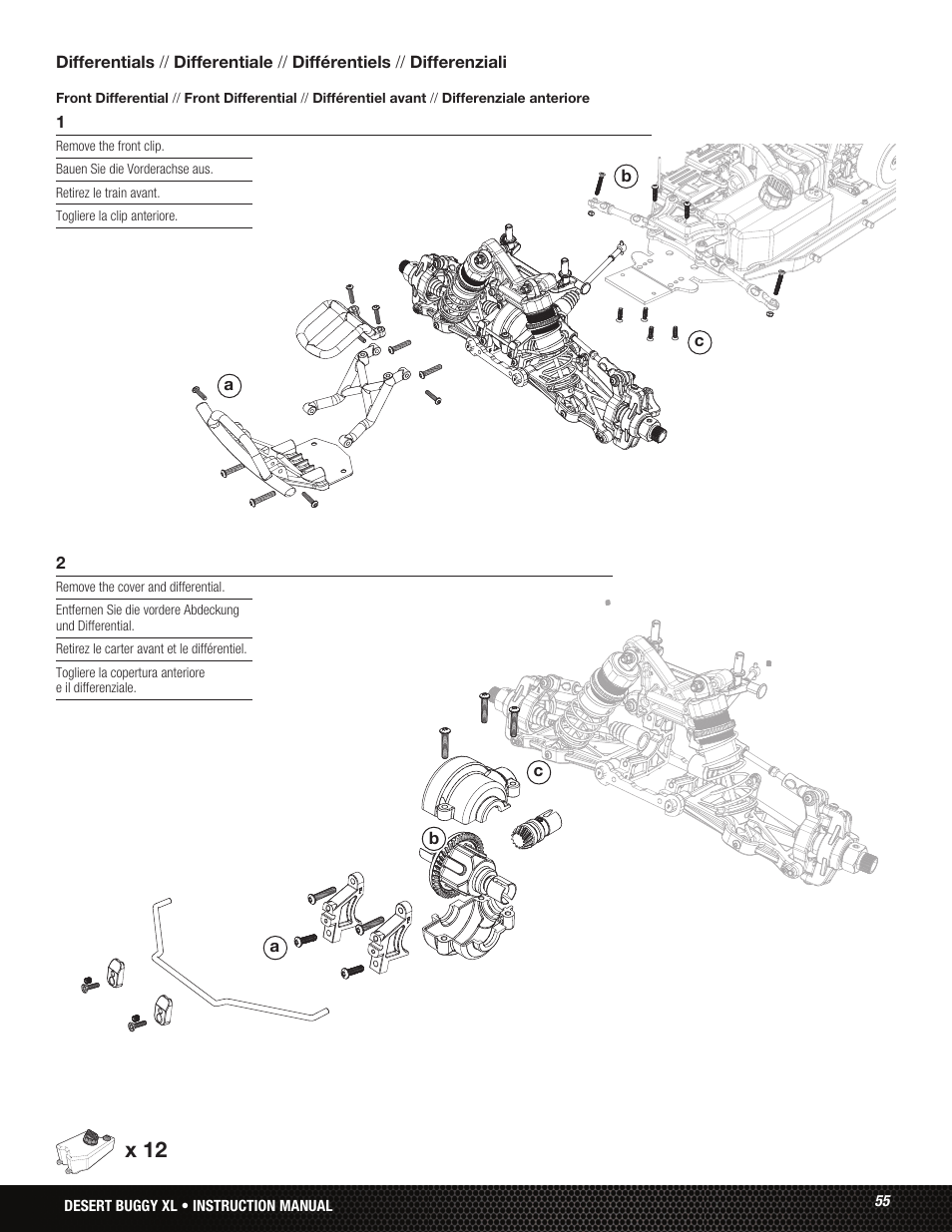 X 12 | Losi LOS05001 User Manual | Page 55 / 86