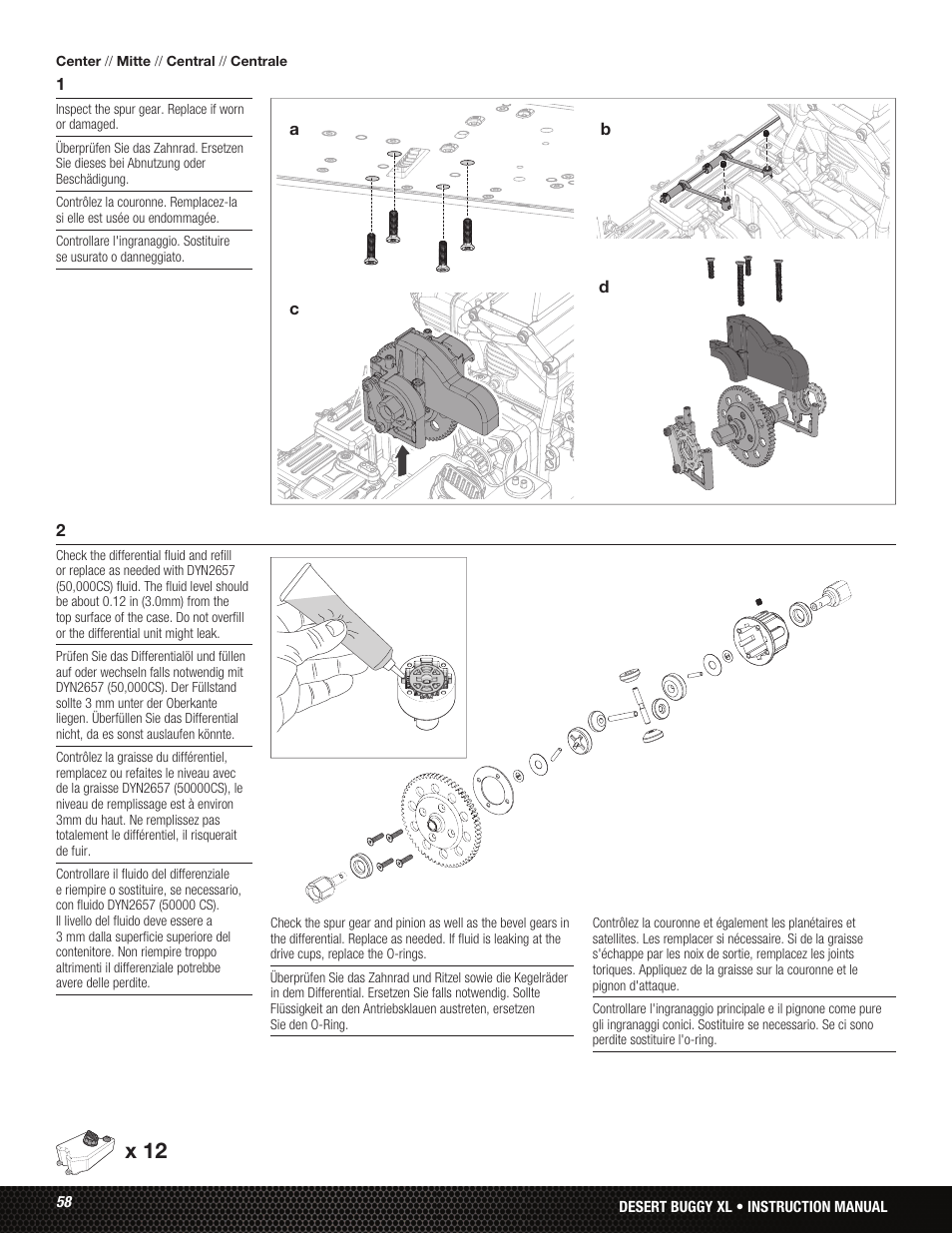 X 12 | Losi LOS05001 User Manual | Page 58 / 86