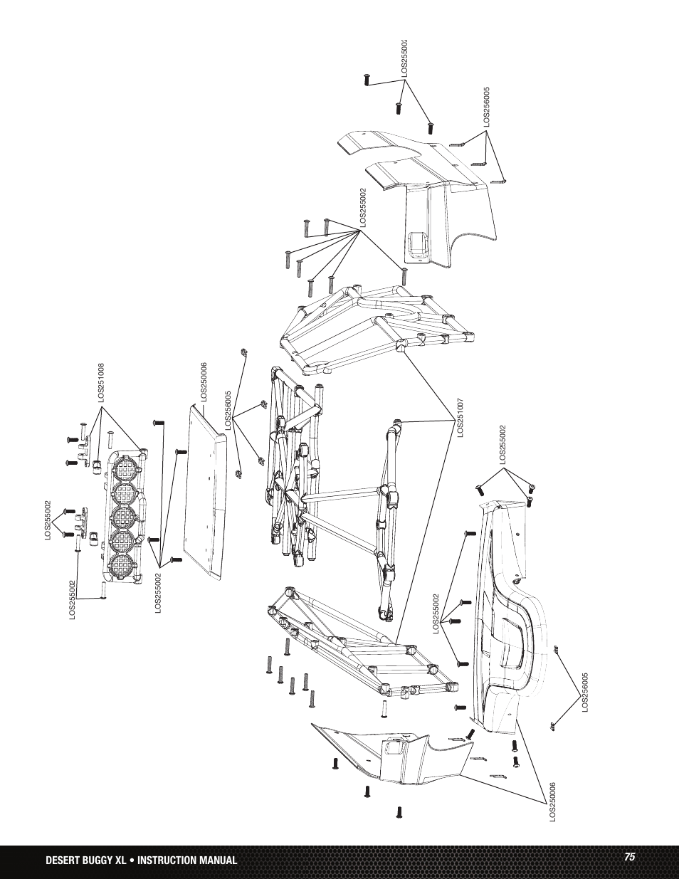 75 desert buggy xl • instruction manual | Losi LOS05001 User Manual | Page 75 / 86