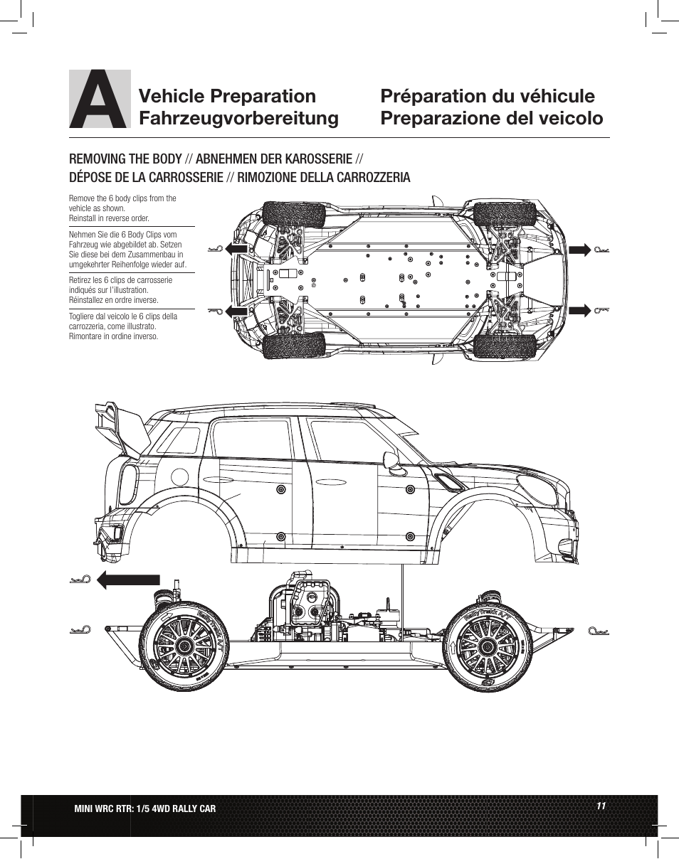 Losi LOS05007 1/5 MINI WRC 4WD Rally Car Manual User Manual | Page 11 / 60