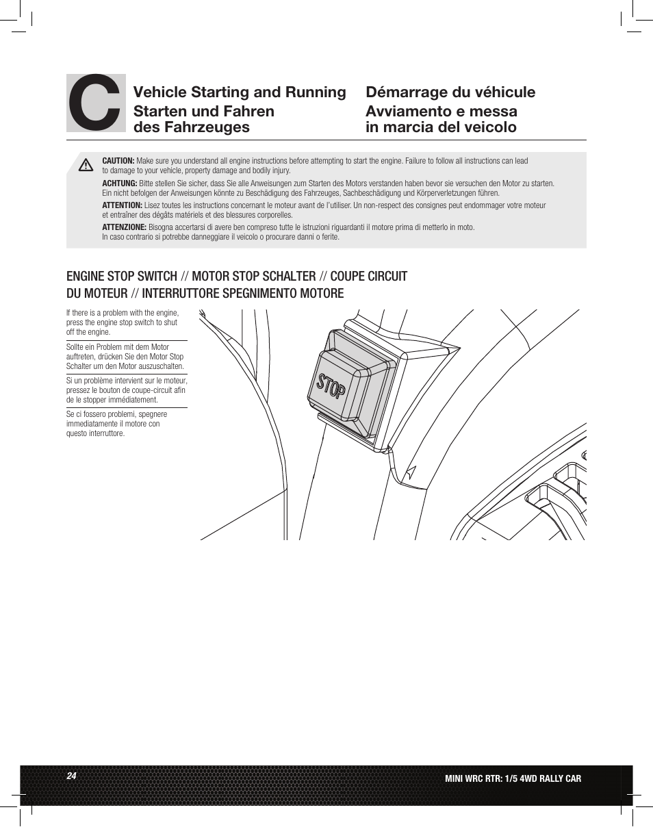 Losi LOS05007 1/5 MINI WRC 4WD Rally Car Manual User Manual | Page 24 / 60