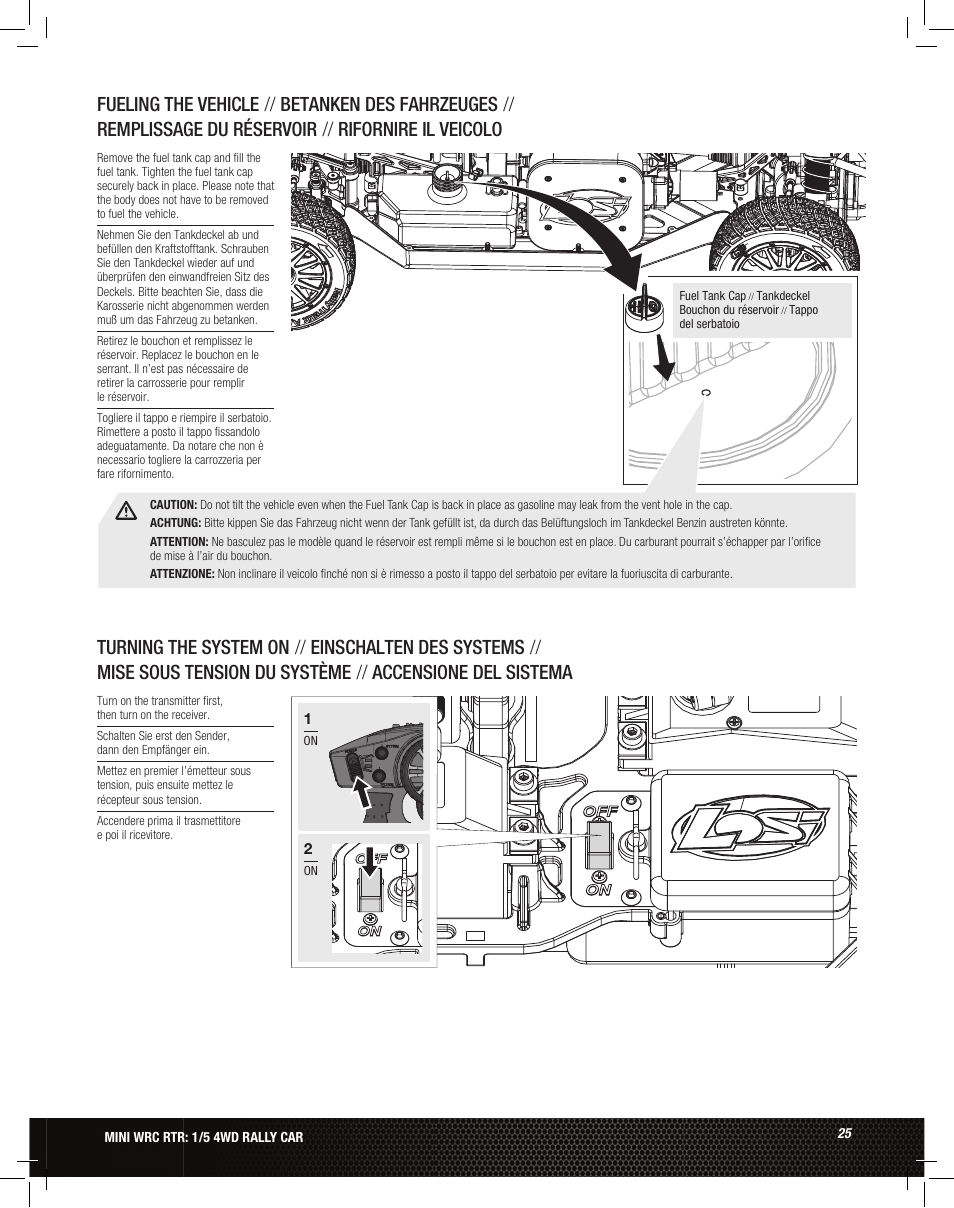 Losi LOS05007 1/5 MINI WRC 4WD Rally Car Manual User Manual | Page 25 / 60