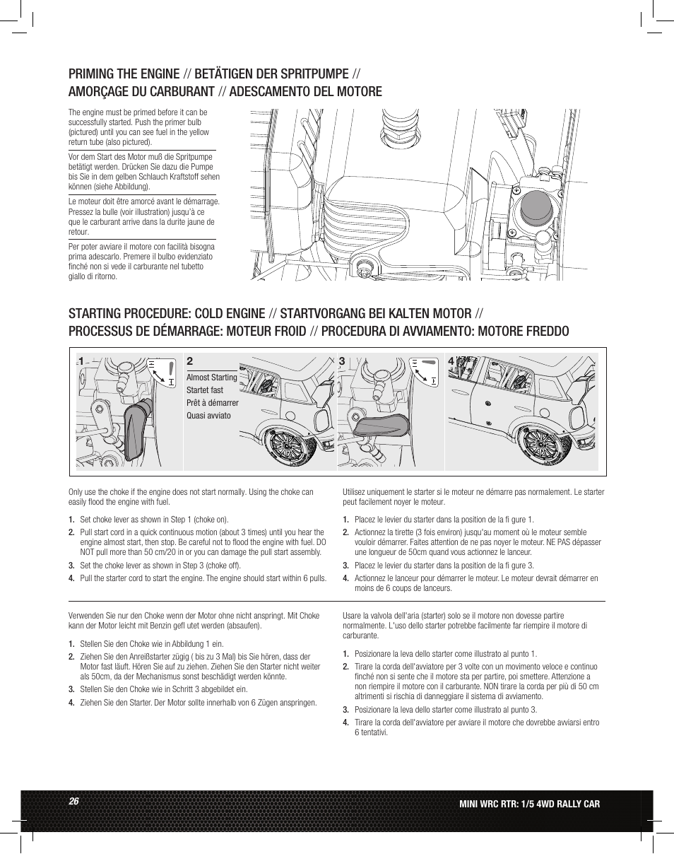 Losi LOS05007 1/5 MINI WRC 4WD Rally Car Manual User Manual | Page 26 / 60