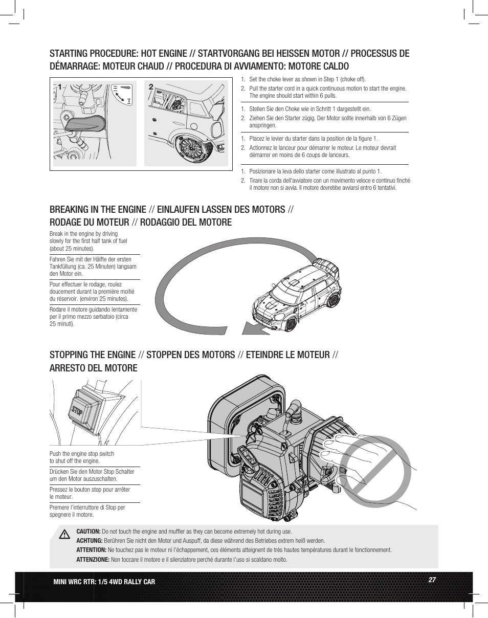 Losi LOS05007 1/5 MINI WRC 4WD Rally Car Manual User Manual | Page 27 / 60