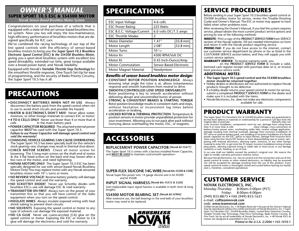 Losi LOSA0096 Manual User Manual | 2 pages