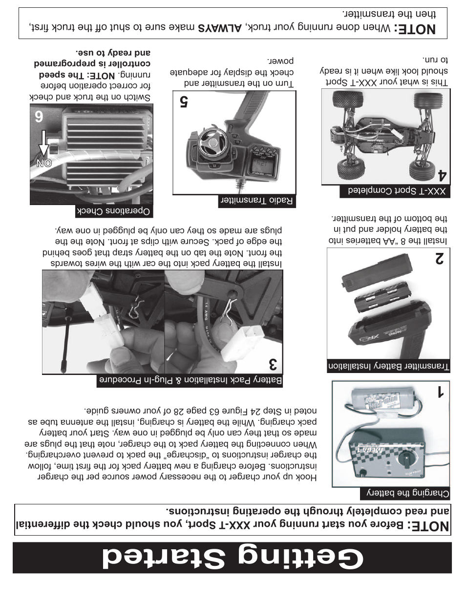 Getting started | Losi LOSA0096 Start-up Guide User Manual | Page 4 / 4