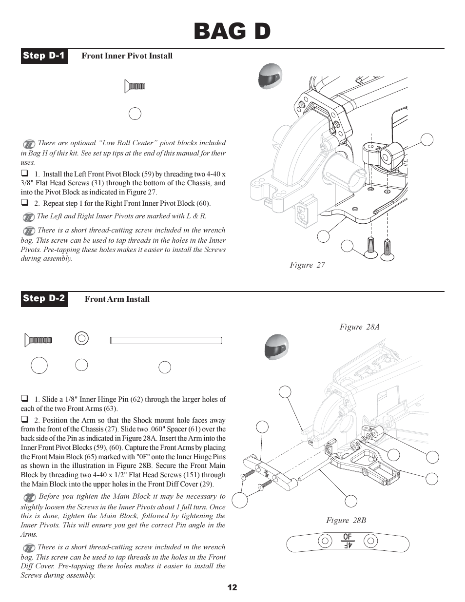 Bag d | Losi XXX-S Sport User Manual | Page 15 / 40