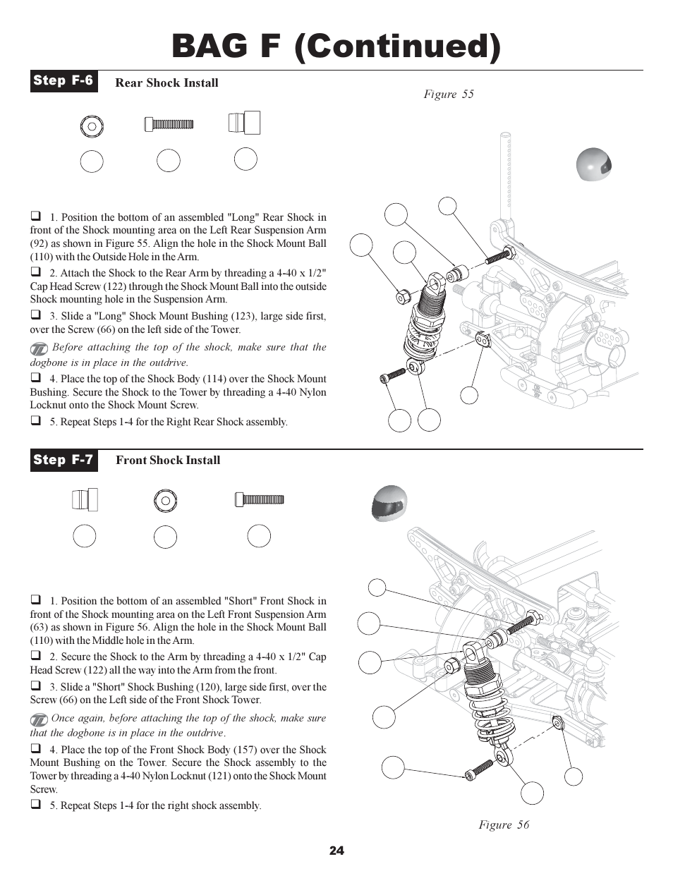 Bag f (continued) | Losi XXX-S Sport User Manual | Page 27 / 40