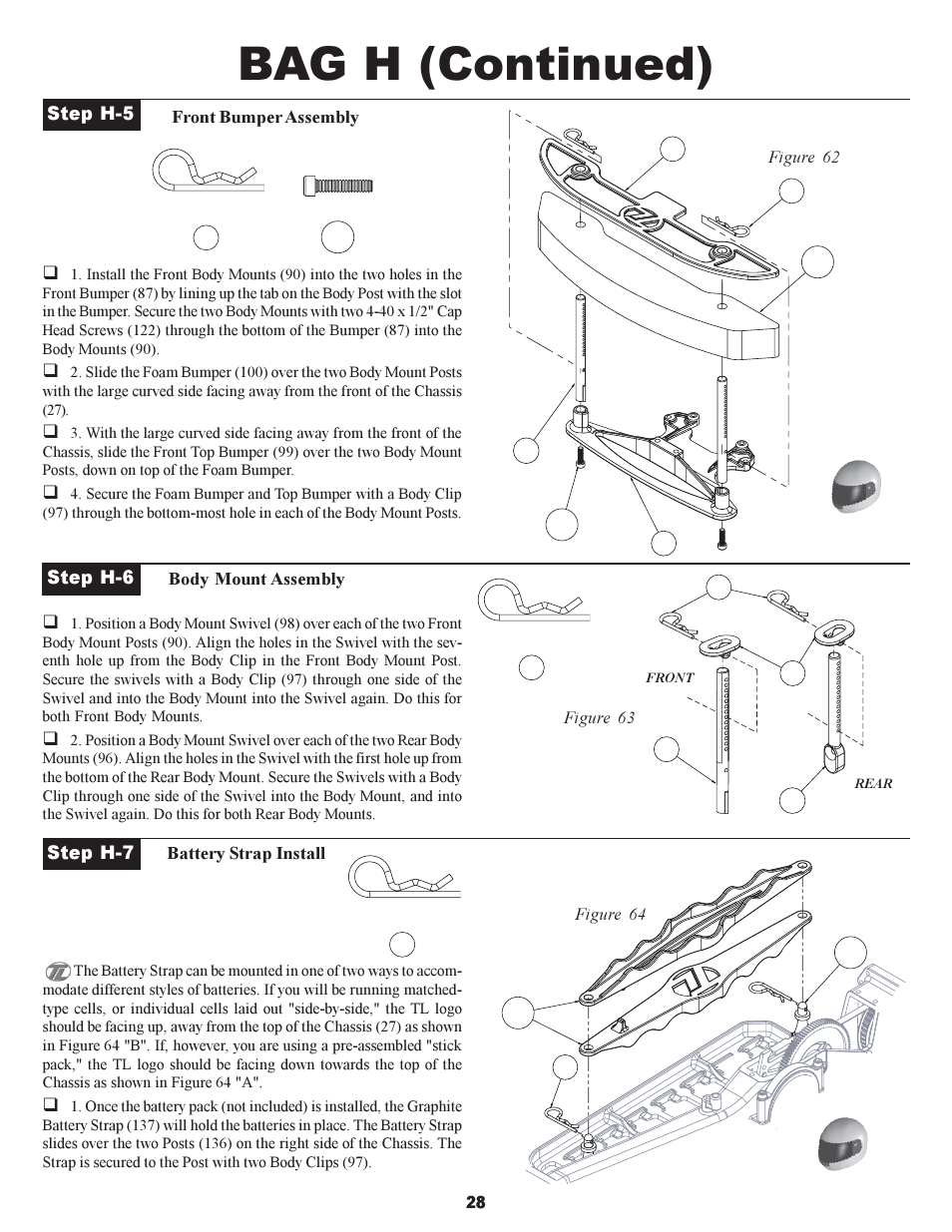 Bag h (continued) | Losi XXX-S Sport User Manual | Page 31 / 40