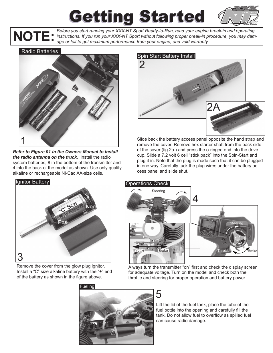 Losi LOSA0887 Getting Started User Manual | 2 pages