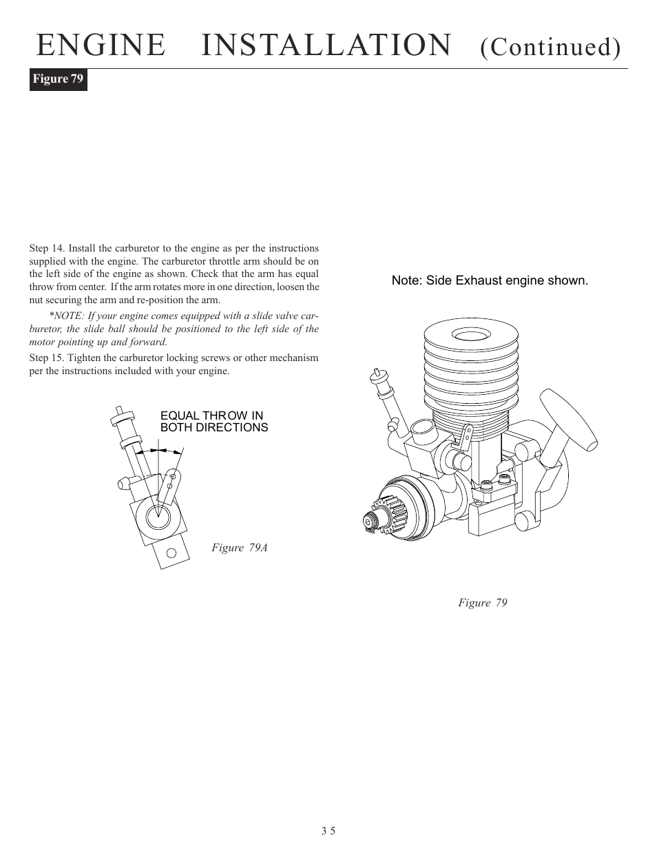 Engine installation, Continued) | Losi LOSA0887 Manual User Manual | Page 38 / 64