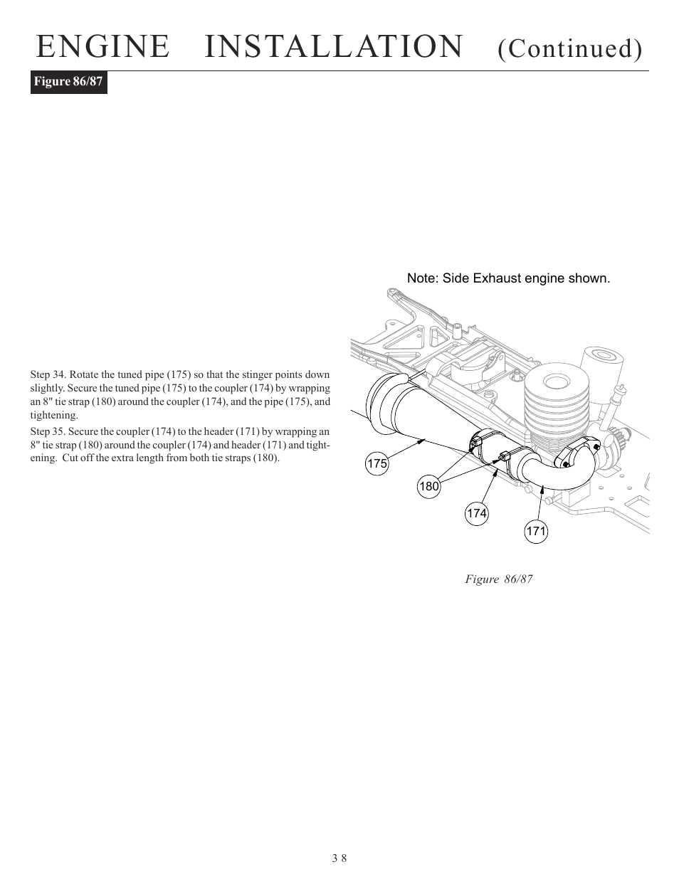 Engine installation, Continued) | Losi LOSA0887 Manual User Manual | Page 41 / 64