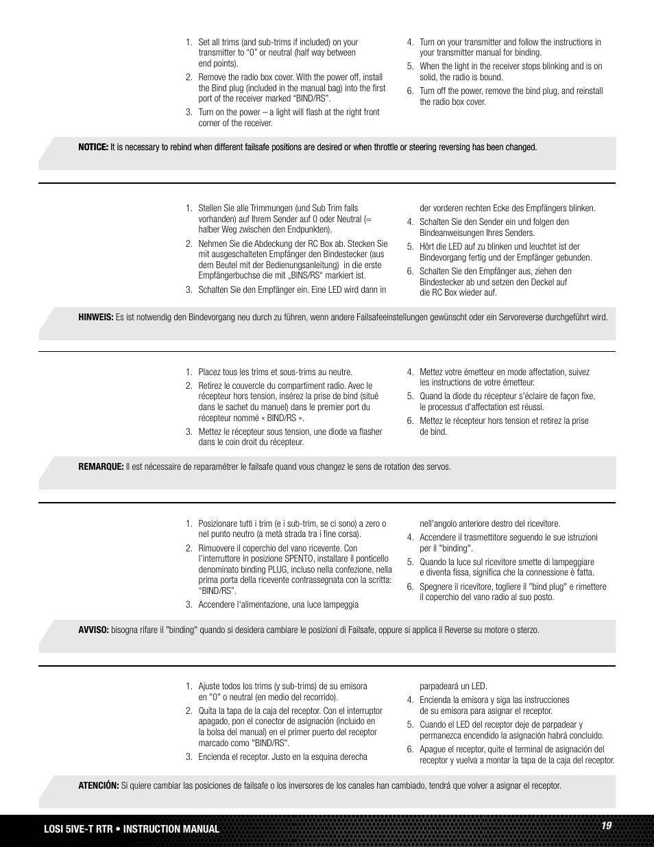 Losi LOSB0019WHTBD User Manual | Page 19 / 96