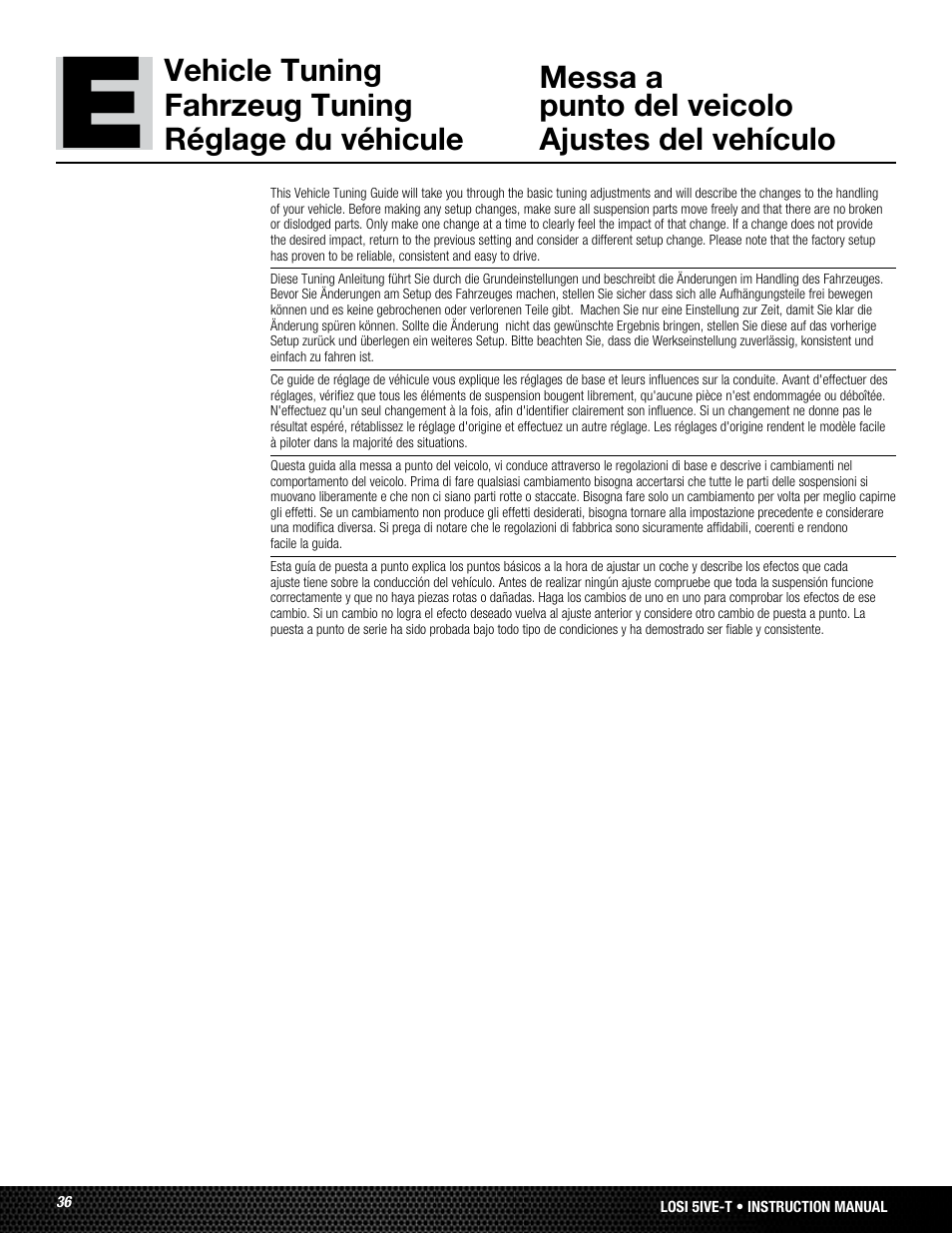 Losi LOSB0019WHTBD User Manual | Page 36 / 96