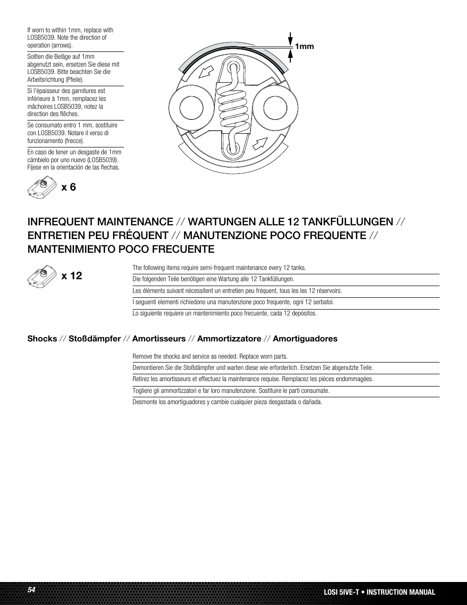 X 6 x 12 | Losi LOSB0019WHTBD User Manual | Page 54 / 96
