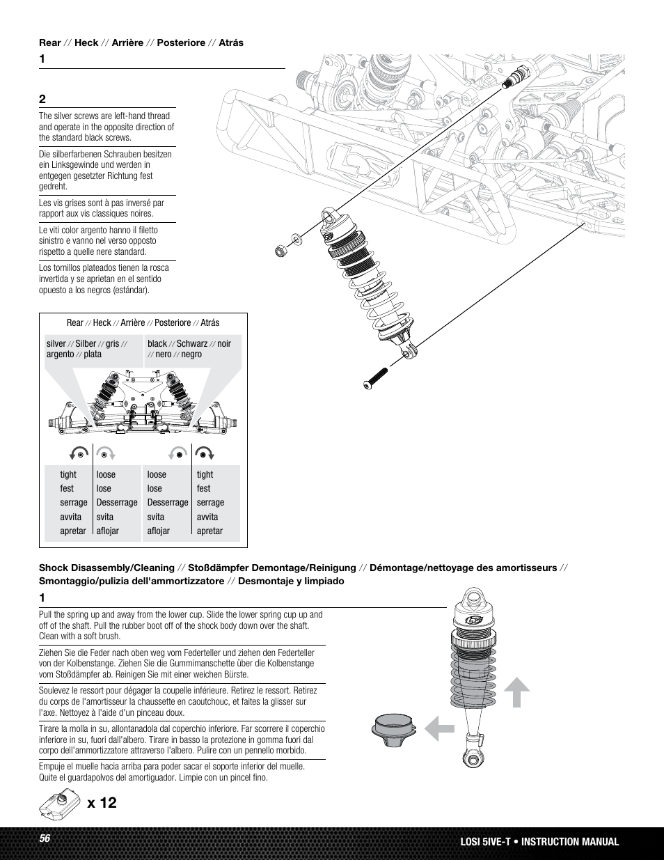 X 12 | Losi LOSB0019WHTBD User Manual | Page 56 / 96