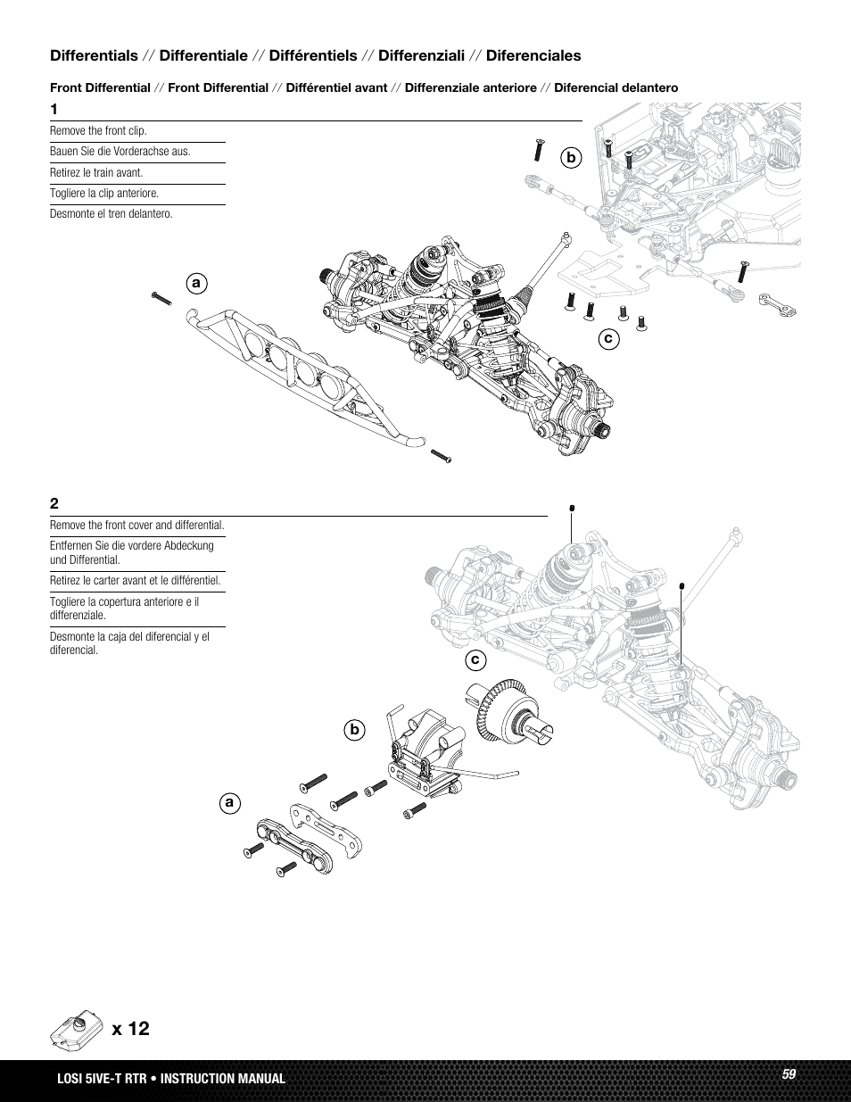 X 12 | Losi LOSB0019WHTBD User Manual | Page 59 / 96