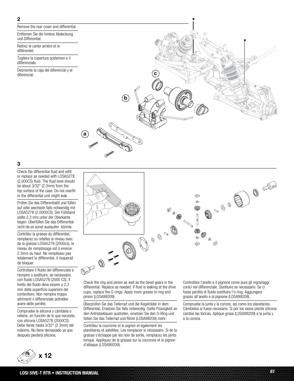 X 12 | Losi LOSB0019WHTBD User Manual | Page 61 / 96