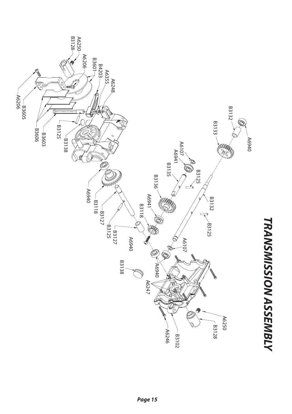 Tr ansmission assembl y | Losi LOSB0012 User Manual User Manual | Page 16 / 24
