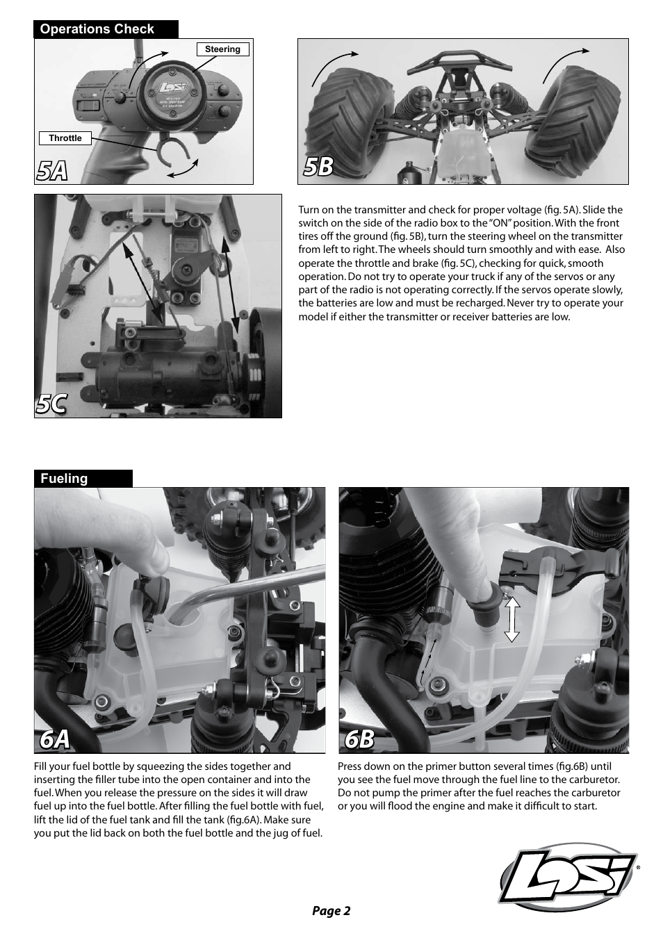 Losi LOSB0012LE Getting Started Guide User Manual | Page 2 / 4