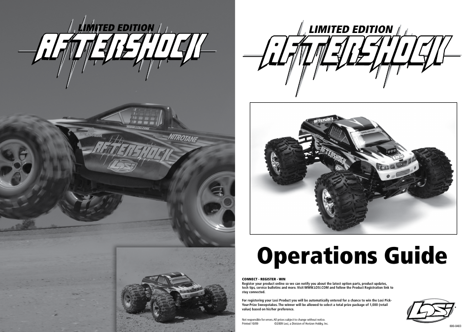 Losi LOSB0012LE User Manual User Manual | 15 pages