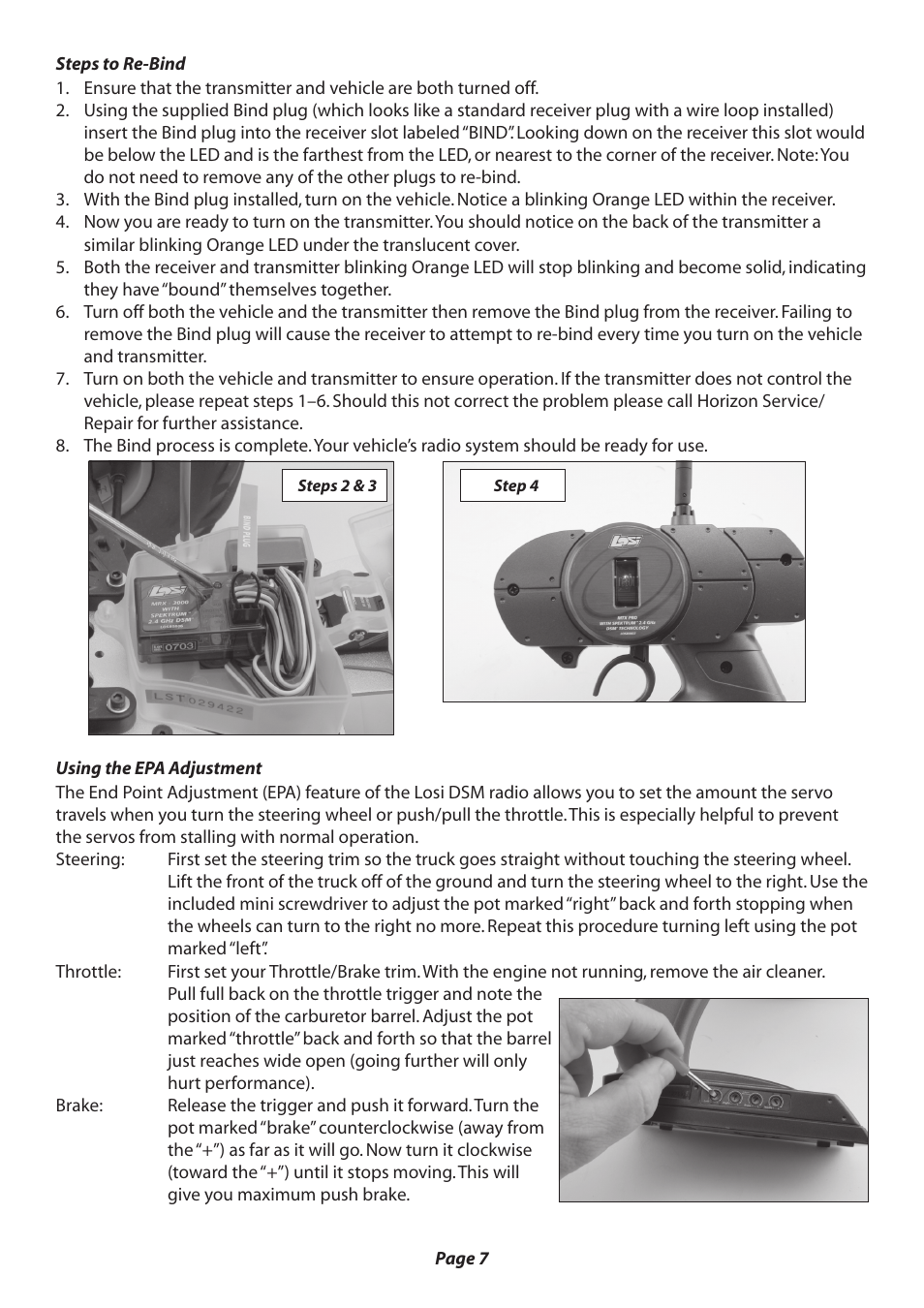 Losi LOSB0020 User Manual | Page 7 / 28