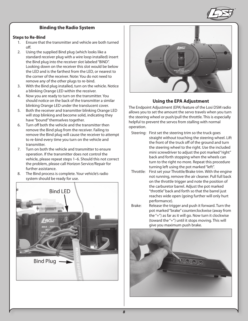 Losi LOSB0021 User Manual | Page 8 / 20