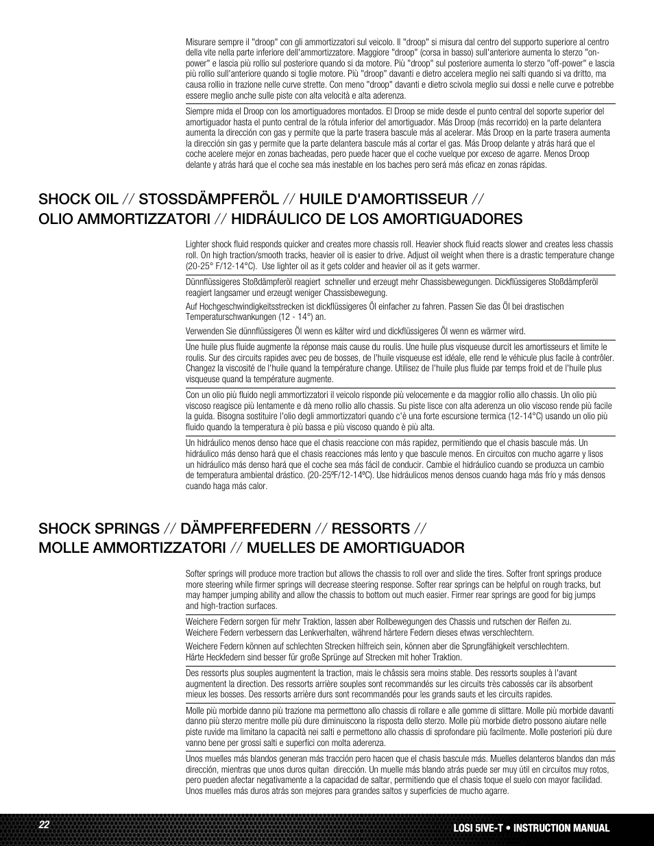 Losi LOSB0024 User Manual | Page 22 / 64