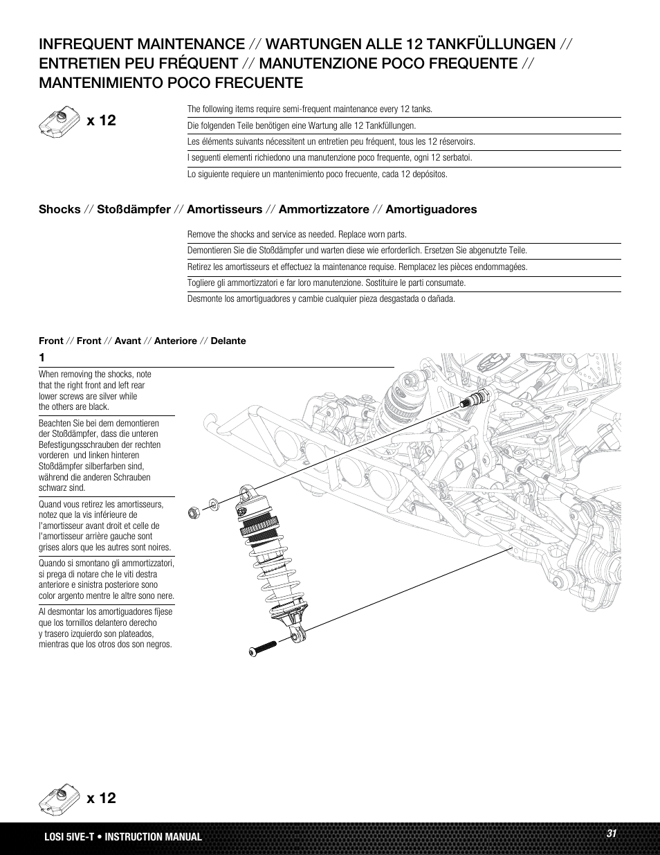 X 12 | Losi LOSB0024 User Manual | Page 31 / 64