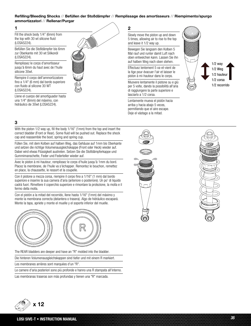 X 12 | Losi LOSB0024 User Manual | Page 35 / 64