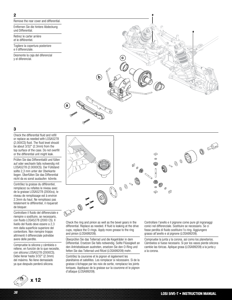 X 12 | Losi LOSB0024 User Manual | Page 38 / 64