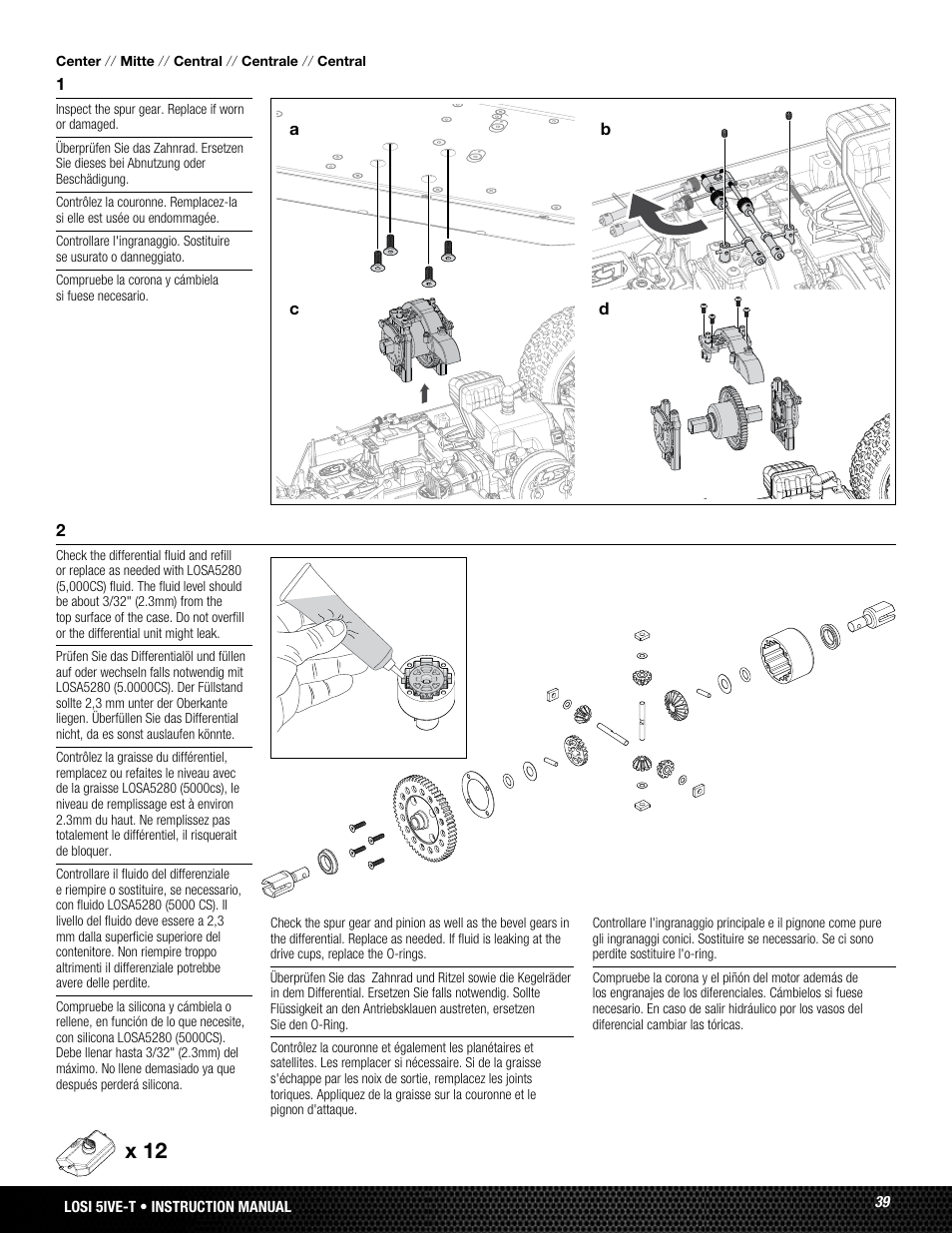X 12 | Losi LOSB0024 User Manual | Page 39 / 64