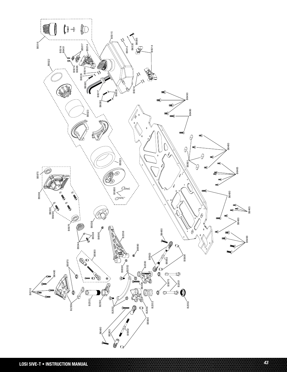 43 losi 5ive-t • instruction manual | Losi LOSB0024 User Manual | Page 43 / 64