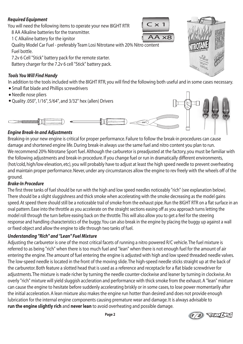 8rtroperations pg02_v3.pdf | Losi LOSB0081 Operation Guide Part 1 User Manual | Page 3 / 6