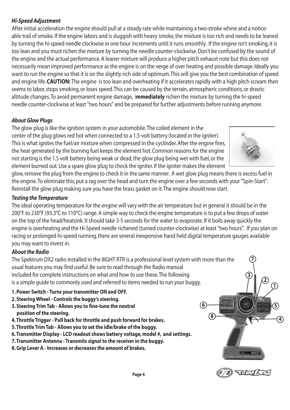 8rtroperations pg04_v3.pdf | Losi LOSB0081 Operation Guide Part 1 User Manual | Page 5 / 6