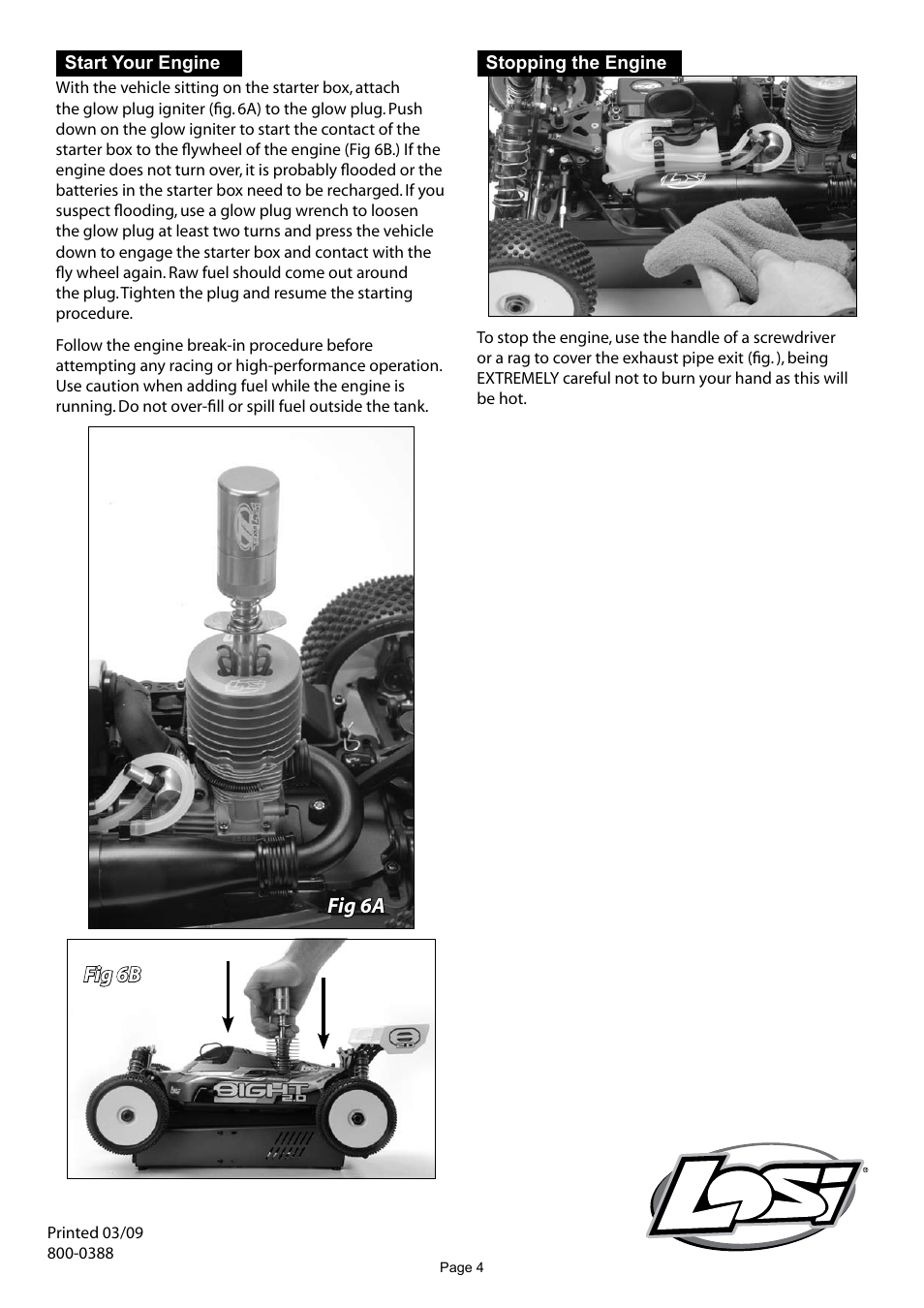 Fig 6a fig 6b | Losi LOSB0084 Getting Started Guide User Manual | Page 4 / 4