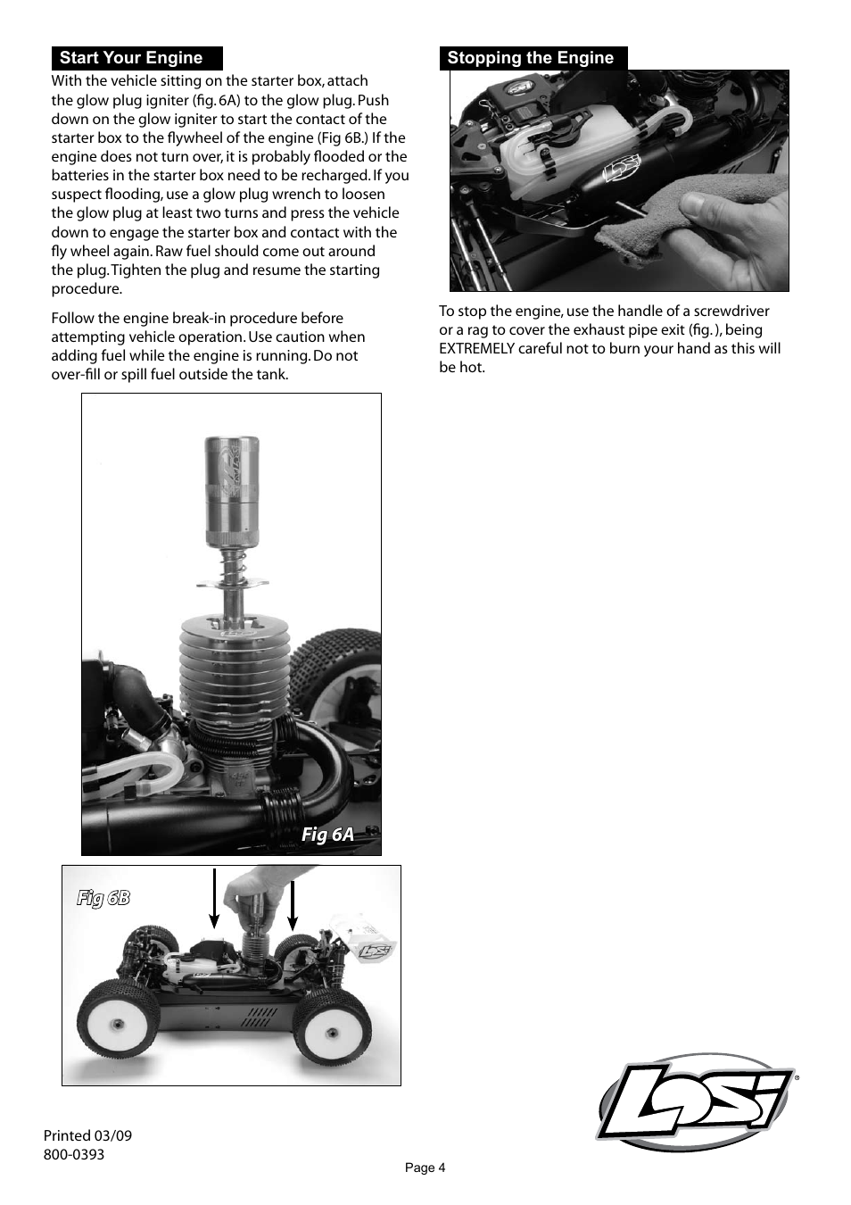 Fig 6a fig 6b | Losi LOSB0085 Getting Started Guide User Manual | Page 4 / 4