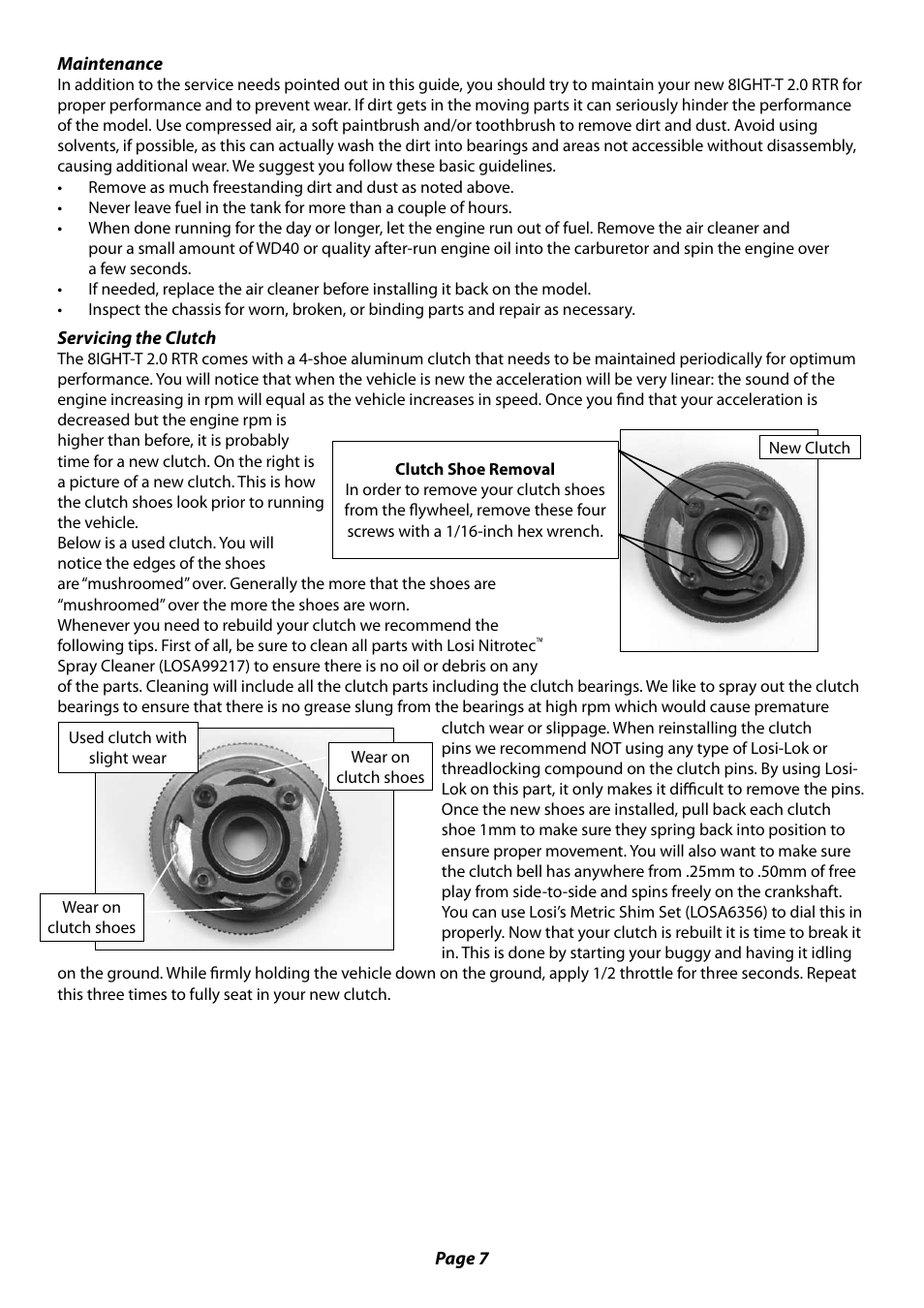 Losi LOSB0085 Manual User Manual | Page 7 / 12