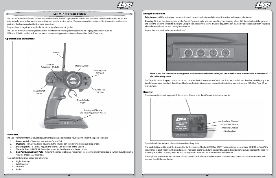Losi mtx pro radio system | Losi LOSB0101 User Manual | Page 8 / 21