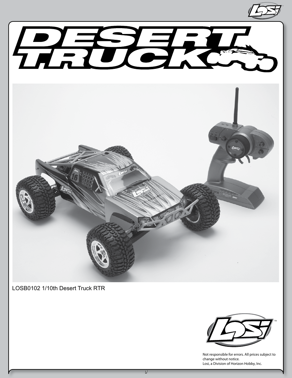 Losi LOSB0102 User Manual | 32 pages