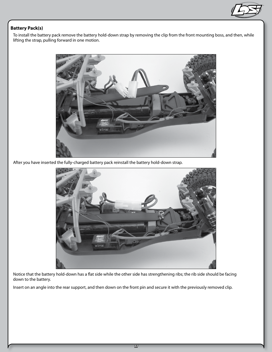 Battery pack(s) | Losi LOSB0102 User Manual | Page 11 / 32
