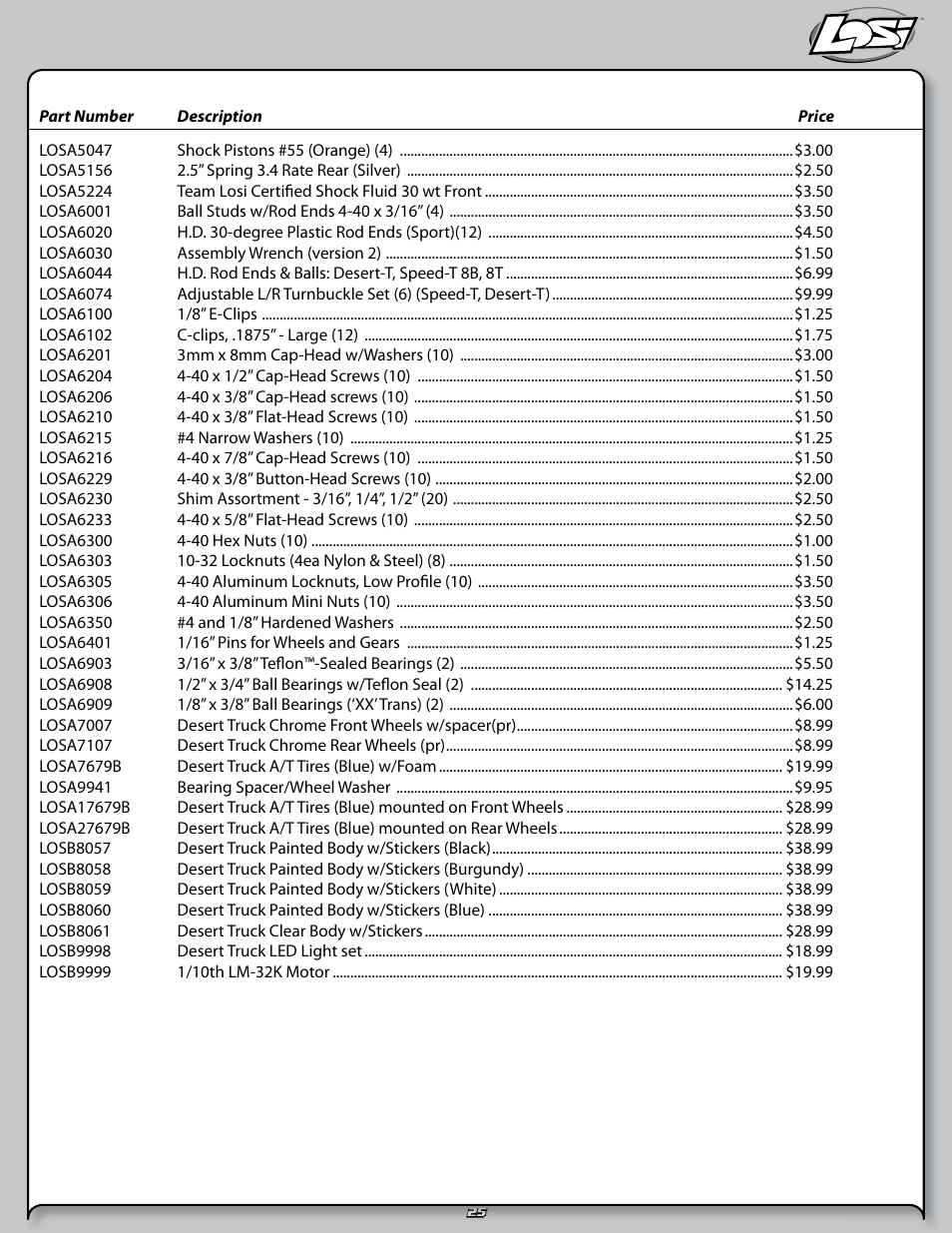 Losi LOSB0102 User Manual | Page 25 / 32