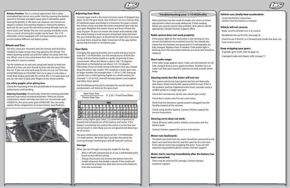 Losi LOSB0103 User Manual | Page 10 / 11