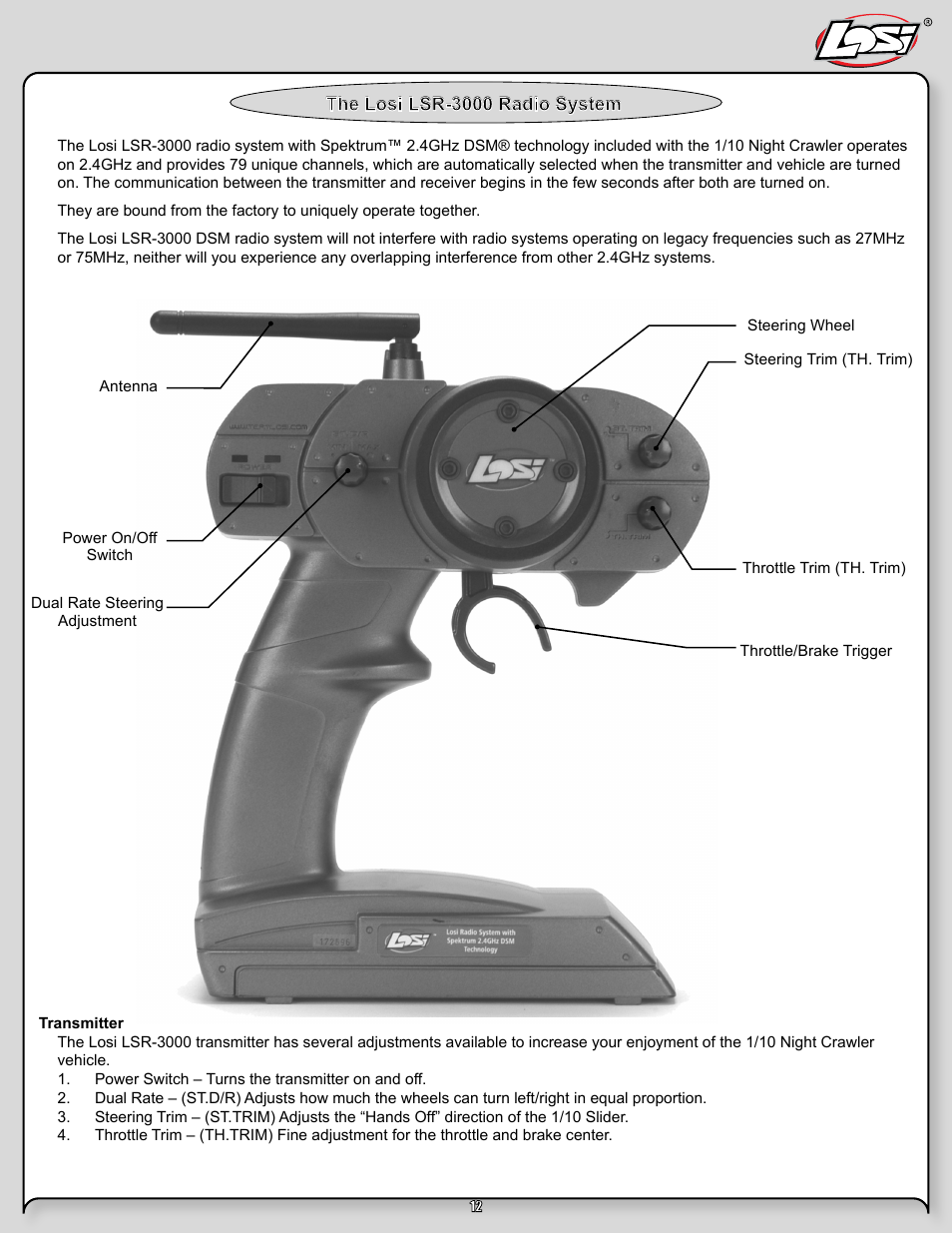 Night crawler manual pg 12.pdf | Losi LOSB0104T2 User Manual | Page 12 / 24