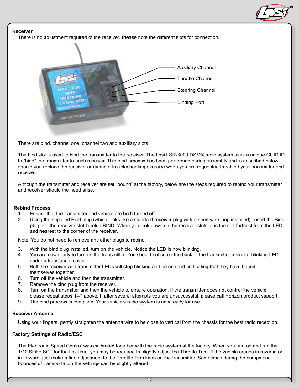 Losi LOSB0105BD User Manual | Page 13 / 36