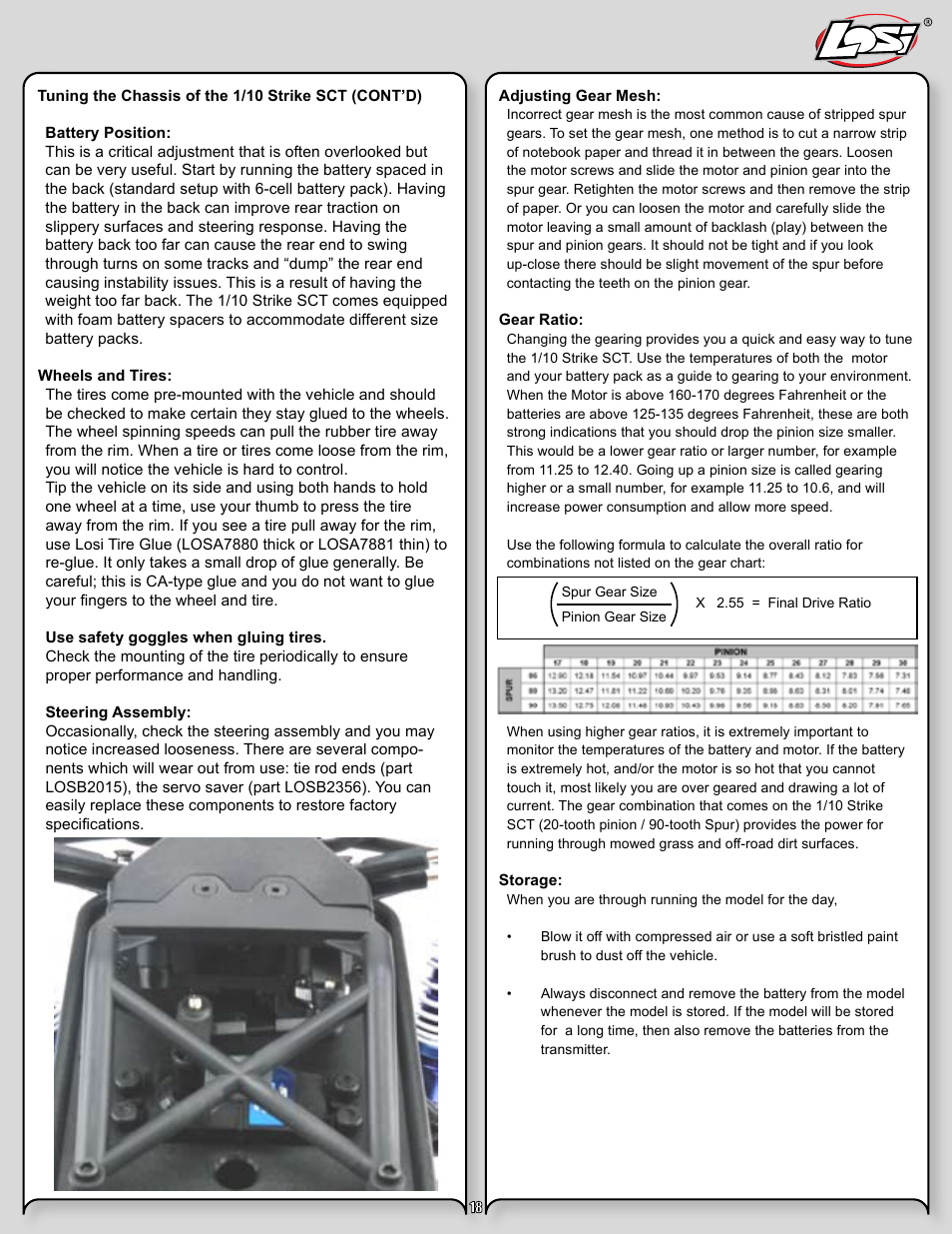 Losi LOSB0105BD User Manual | Page 18 / 36