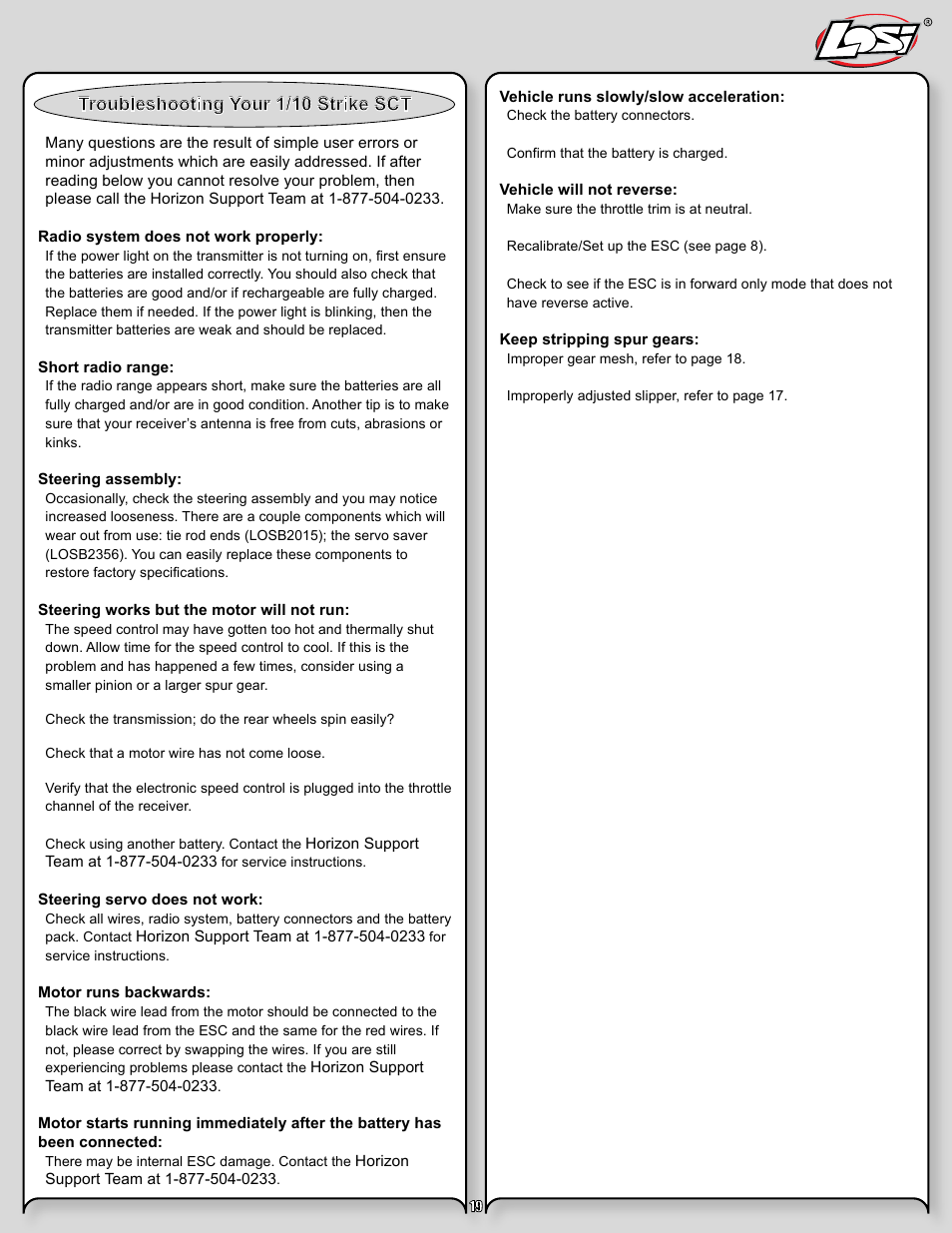 Losi LOSB0105BD User Manual | Page 19 / 36